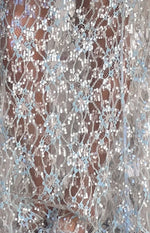 Sabella Blue Lace Sequin Maxi Skirt