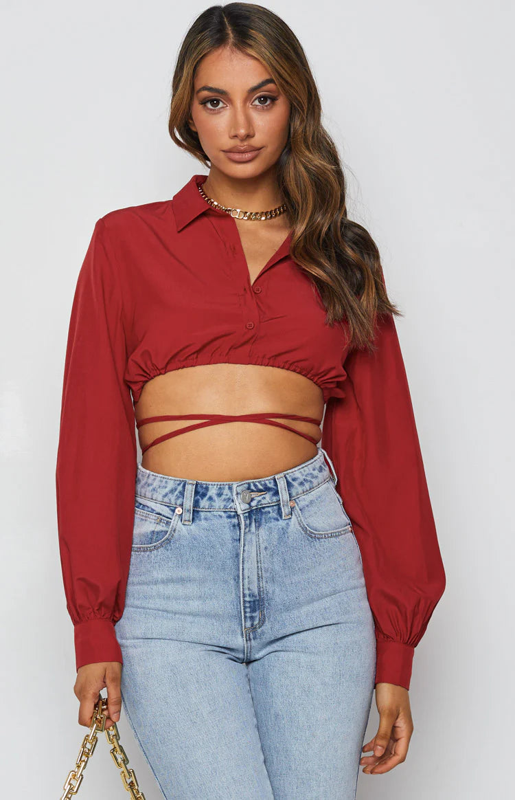 Saddle Up Crop Red