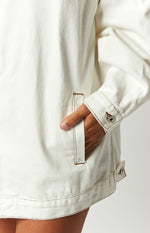 Sally White Oversized Denim Jacket Image