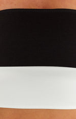 Samara White Strapless Crop Top Image