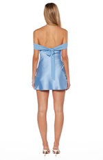 Sandie Light Blue Off The Shoulder Mini Dress Image