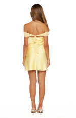 Sandie Yellow Off The Shoulder Mini Dress Image