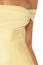 Sandie Yellow Off The Shoulder Mini Dress Image