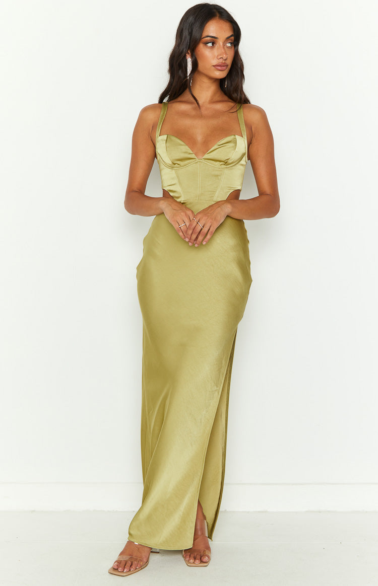 Sarah Green Corset Formal Maxi Dress | Beginning Boutique NZ Sarah Green Corset Formal Maxi Dress | Beginning Boutique NZ