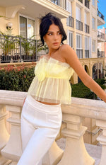 Sariah Yellow Crop Top Image