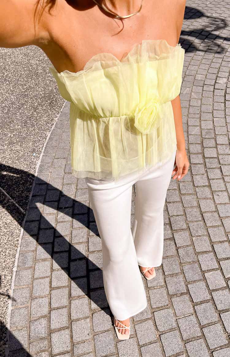 Sariah Yellow Crop Top Image