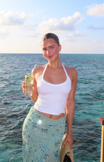 Sawyer White Halter Neck Top Image