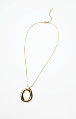 Sayla Gold Circle Pendant Necklace Image