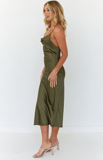 Schiffer Slip Midi Dress Khaki Image