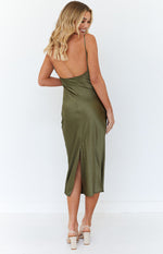 Schiffer Slip Midi Dress Khaki Image
