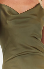 Schiffer Slip Midi Dress Khaki Image