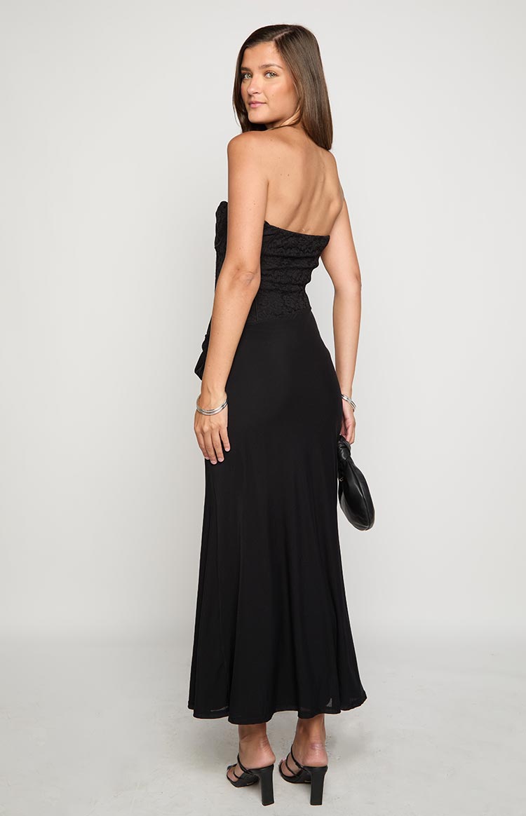 Scotti Black Strapless Corset Maxi Dress Image
