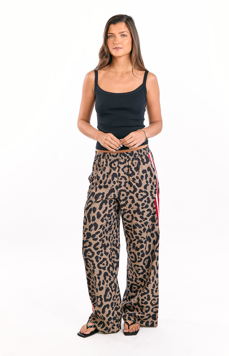 Sharly Leopard Red Racer Stripe Pants Image