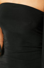 Shyla Black Strapless Mesh Mini Dress & Scarf Set Image