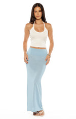 Simona Blue Maxi Knit Skirt