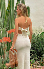 Skye Cream Knit Midi Dress Image