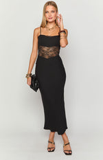 Sophee Black Lace Maxi Dress Image