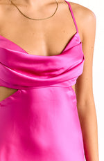 Spears Hot Pink Cut Out Party Mini Dress Image