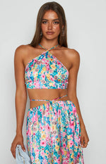 Spring Bouquet Floral Halter Top Image