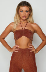 Stassie Rust Halter Top Image