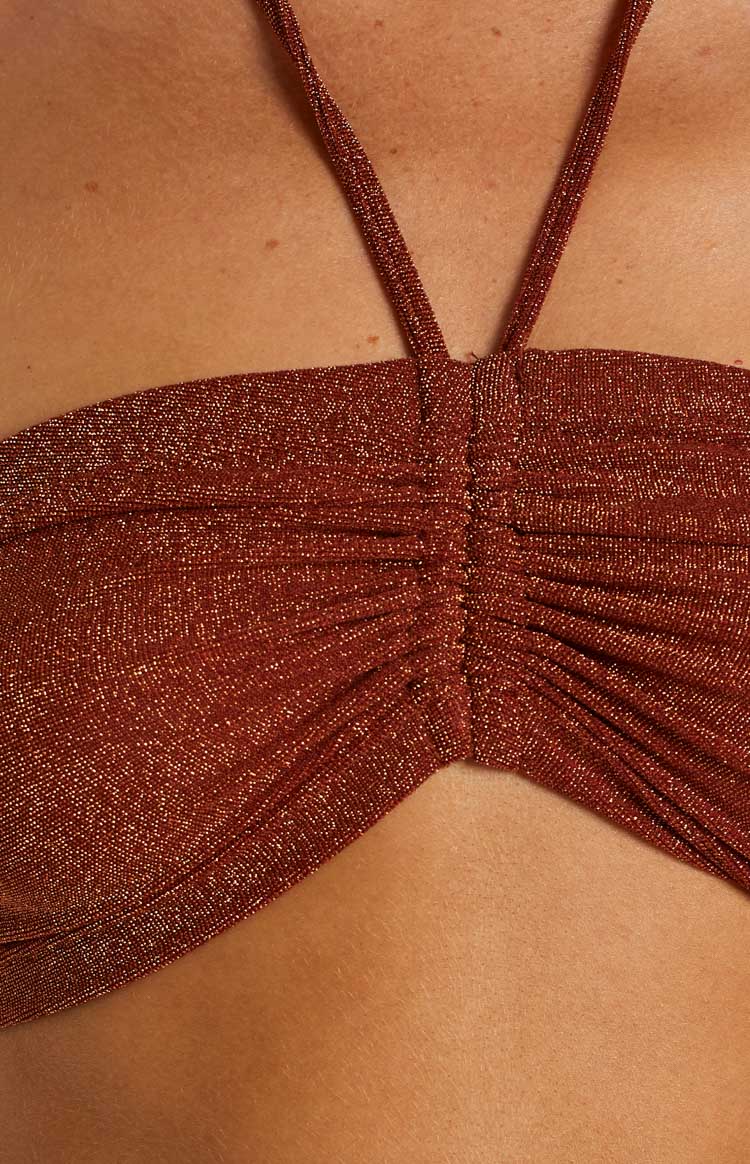 Stassie Rust Halter Top
