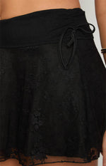 Stay Black Mesh Mini Skirt