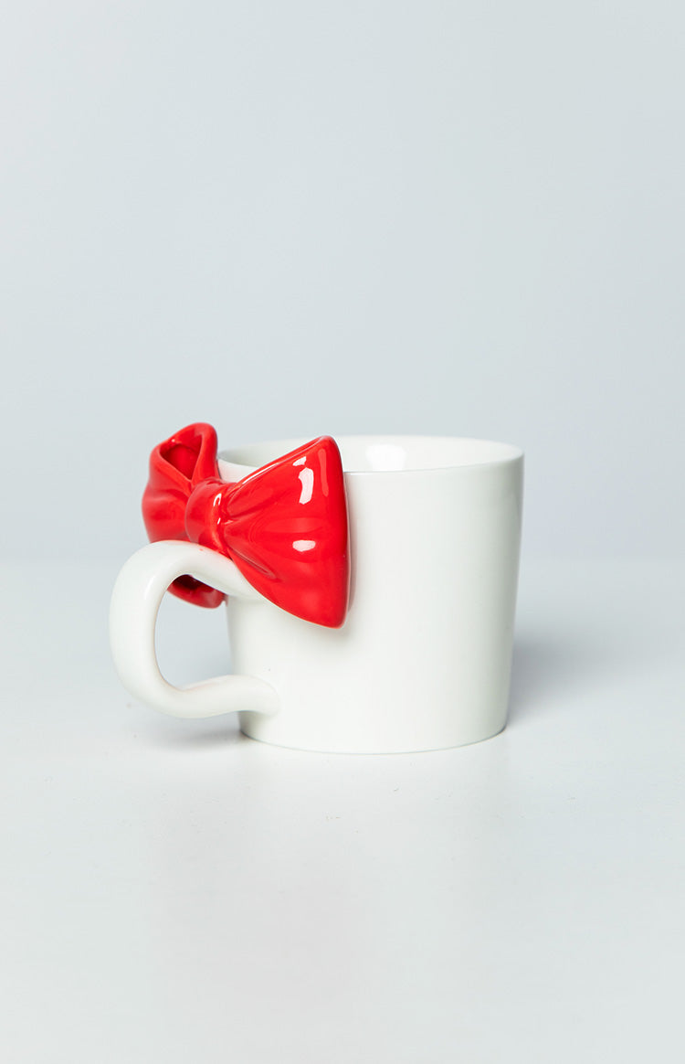 Sugar Sugar White And Red Bow Mug (FREE over $220) Image