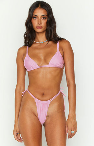 9.0 Swim Sumba Metallic Pink Bikini Top