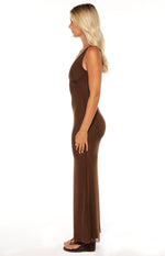Sunflower Brown Mesh Maxi Dress - PRE ORDER Image