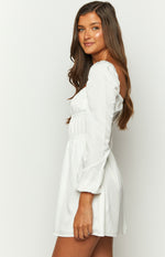 Sunnie White Long Sleeve Mini Dress Image