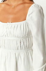 Sunnie White Long Sleeve Mini Dress Image