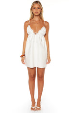 Sweet Pea White Tie Mini Dress Image