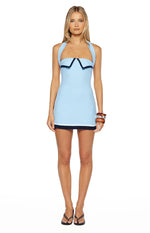 Sylas Light Blue Micro Mini Dress