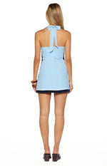 Sylas Light Blue Micro Mini Dress