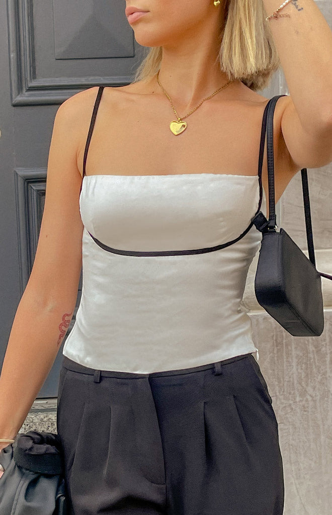 Tamra White Low Back Top Beginning Boutique NZ