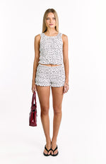 Tango White Polka Dot Shorts Image