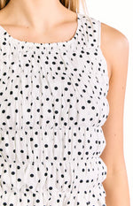 Tango White Polka Dot Top