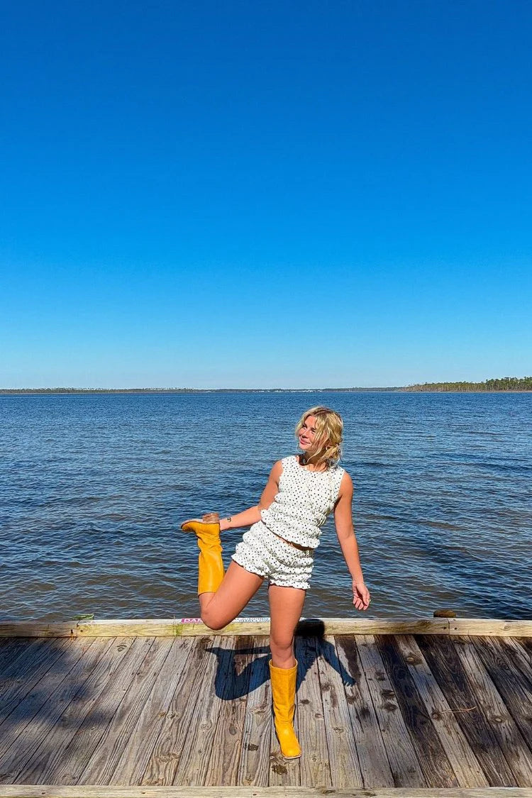 Tango White Polka Dot Shorts
