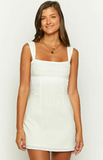 Taylor White Tie Back Mini Dress
