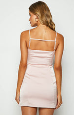 That Girl Pink Satin Mini Dress Image