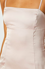 That Girl Pink Satin Mini Dress Image