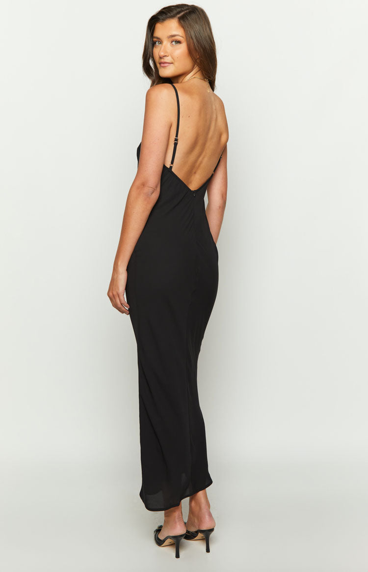 The Exclusive Black Lace Maxi Dress Image