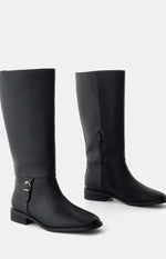 Therapy Arcade Black PU Riding Boots