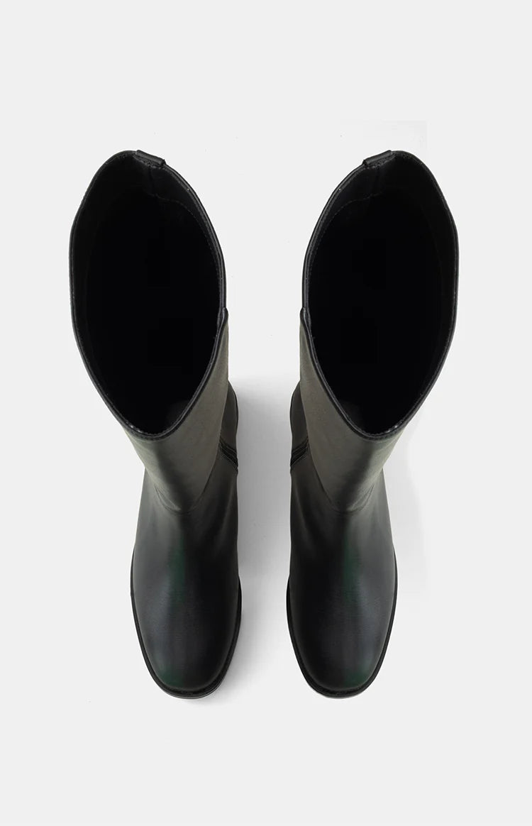 Therapy Arcade Black PU Riding Boots