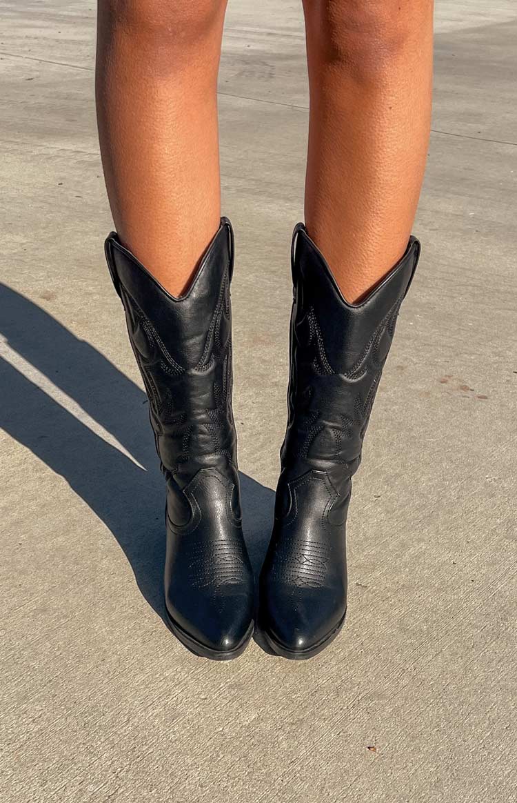 Therapy Ranger Black Cowboy Boots Image