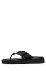Therapy Val Black Platform Silver Trim Sandals