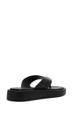 Therapy Val Black Platform Silver Trim Sandals Image