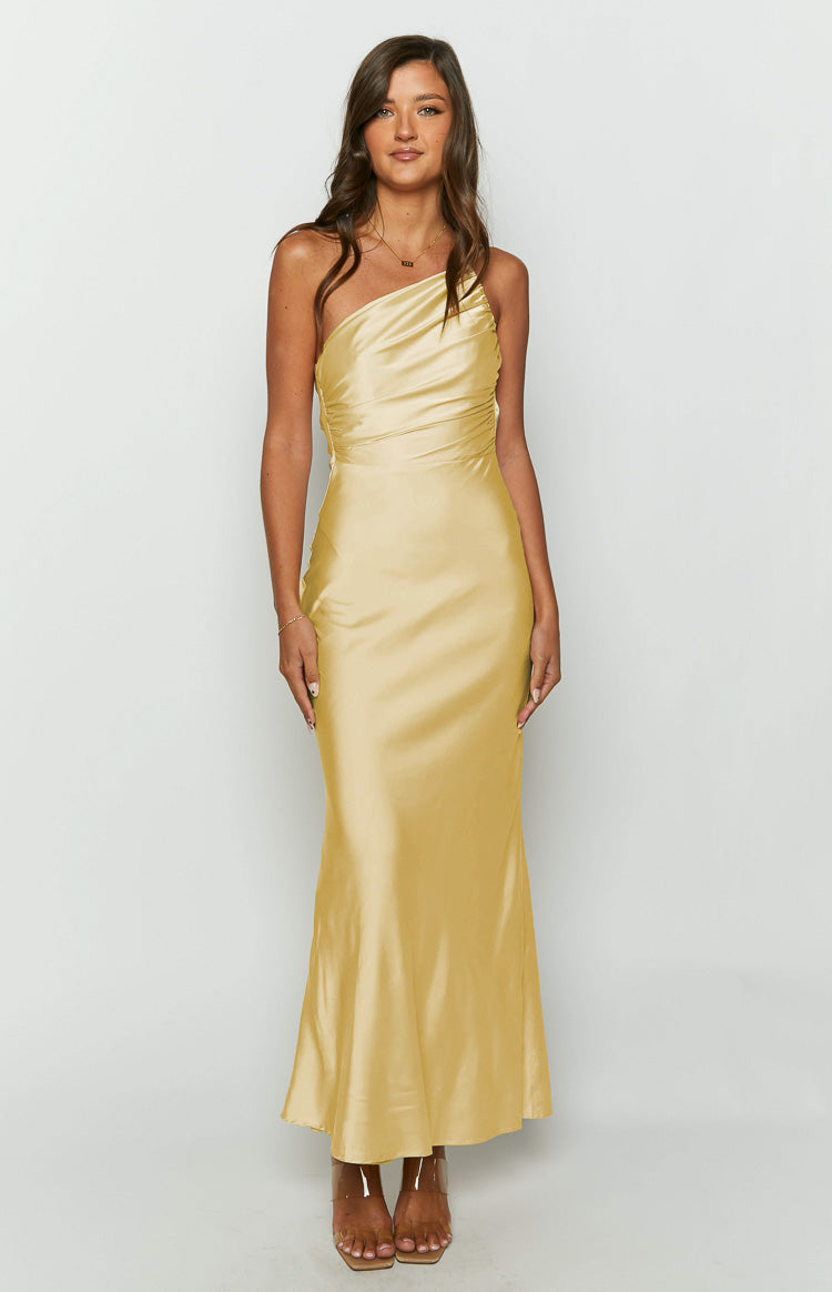 Tina Yellow Formal Maxi Dress Image