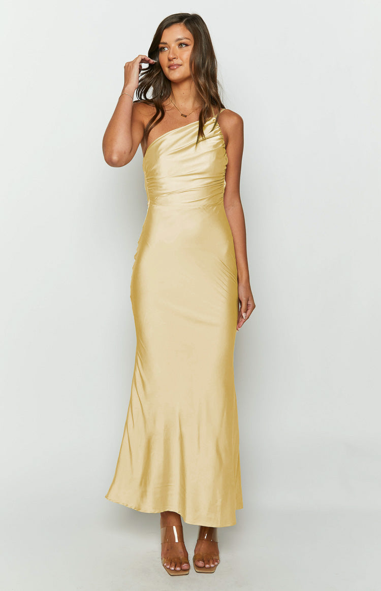 Tina Yellow Formal Maxi Dress Image