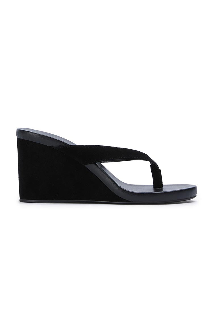 Tony Bianco Avanti Black Suede Wedge Heels Image